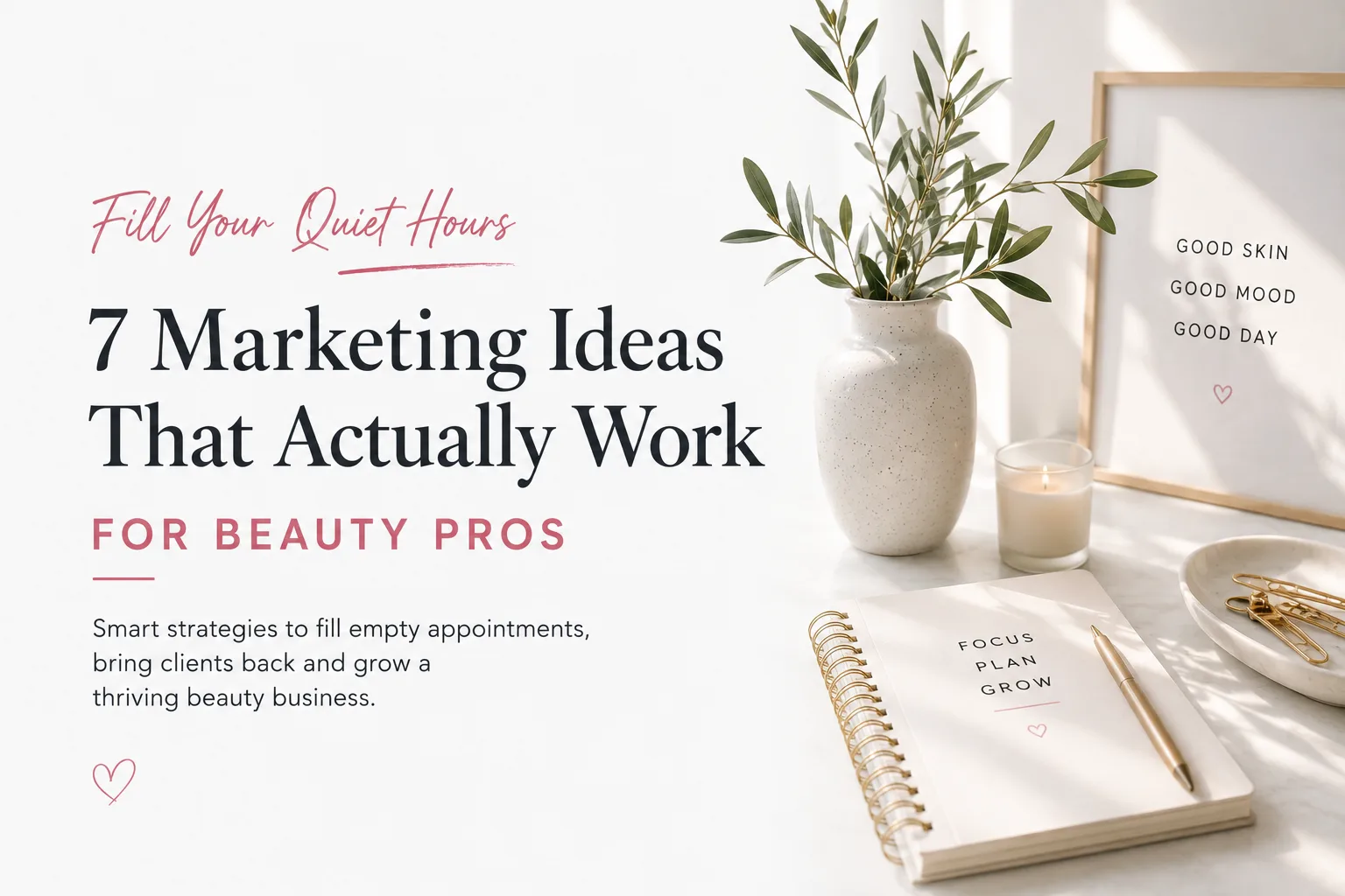 Fill your quiet hours: seven marketing ideas that actually work for beauty pros